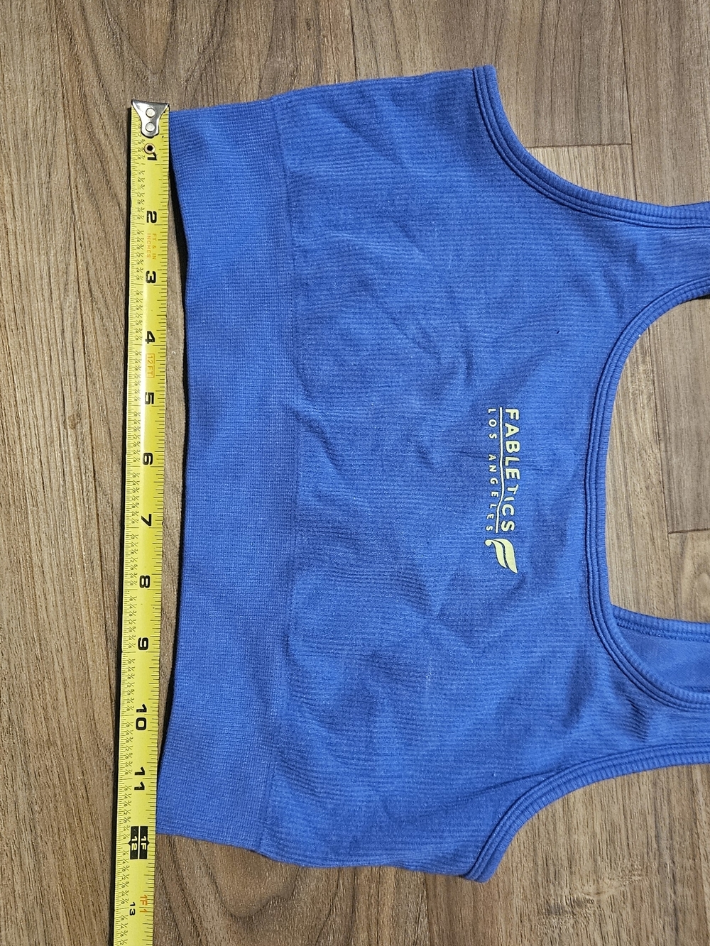 Fabletics Blue Ribbed Sports Bra - Picture 2 of 4